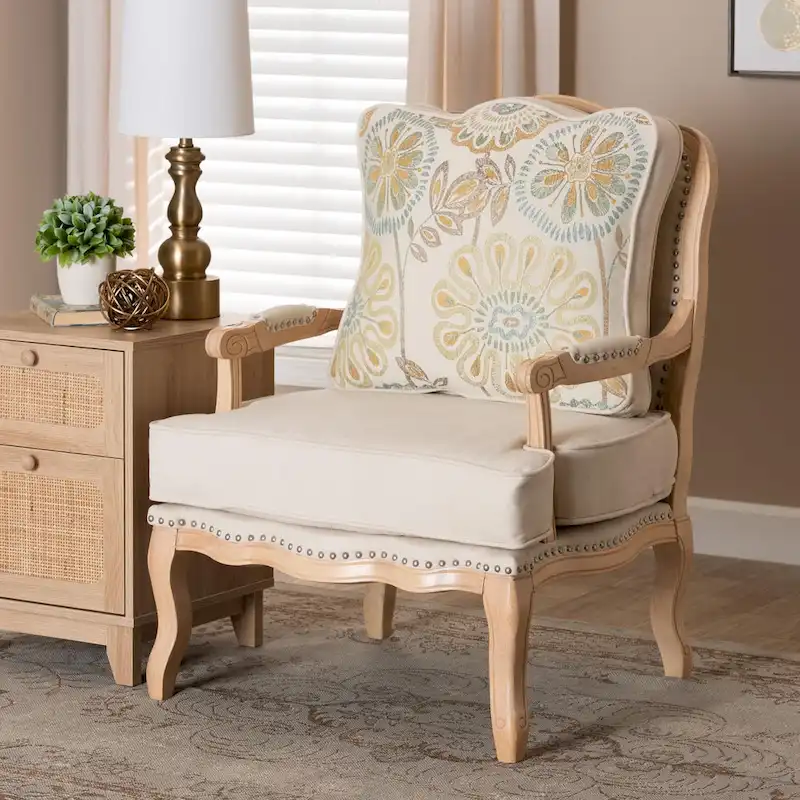Andre Traditional Wood Accent Chair
