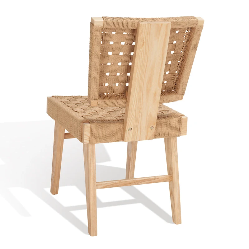 SAFAVIEH Couture Justice Woven Dining Chair (Set of 2) - 19 In. W x 24 In. D x 35 In. H - 19Wx24Dx35H