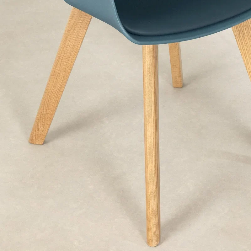 Set of 2 Dinning Chair with Beech Wood Legs