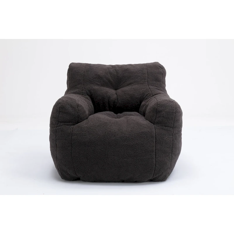 Soft Tufted foam bean bag chair with Teddy fabric