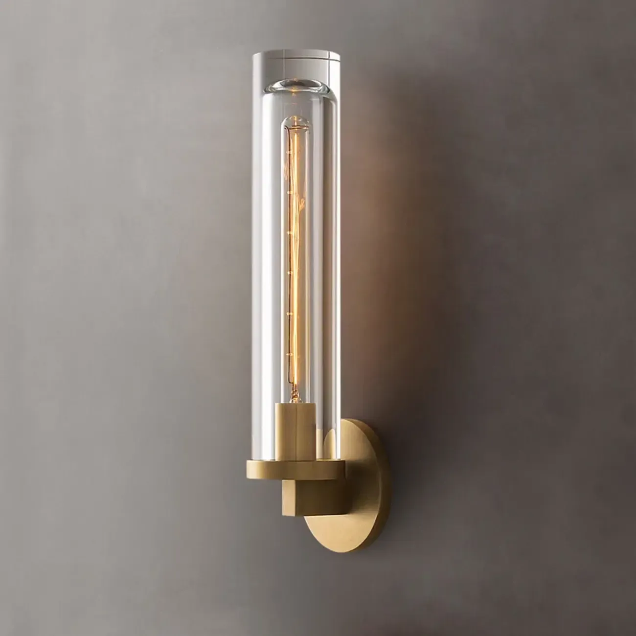 Mini Metal Crystal Cylinder Modern Wall Sconce Light