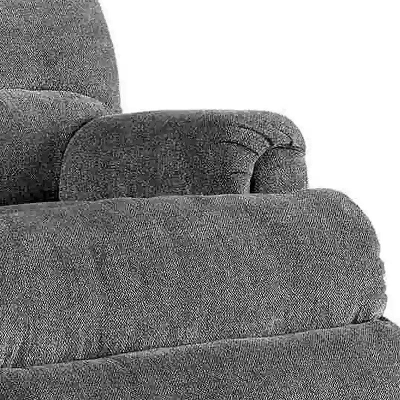 Manual Rocker Recliner with Fabric and Pull Lever, Gray