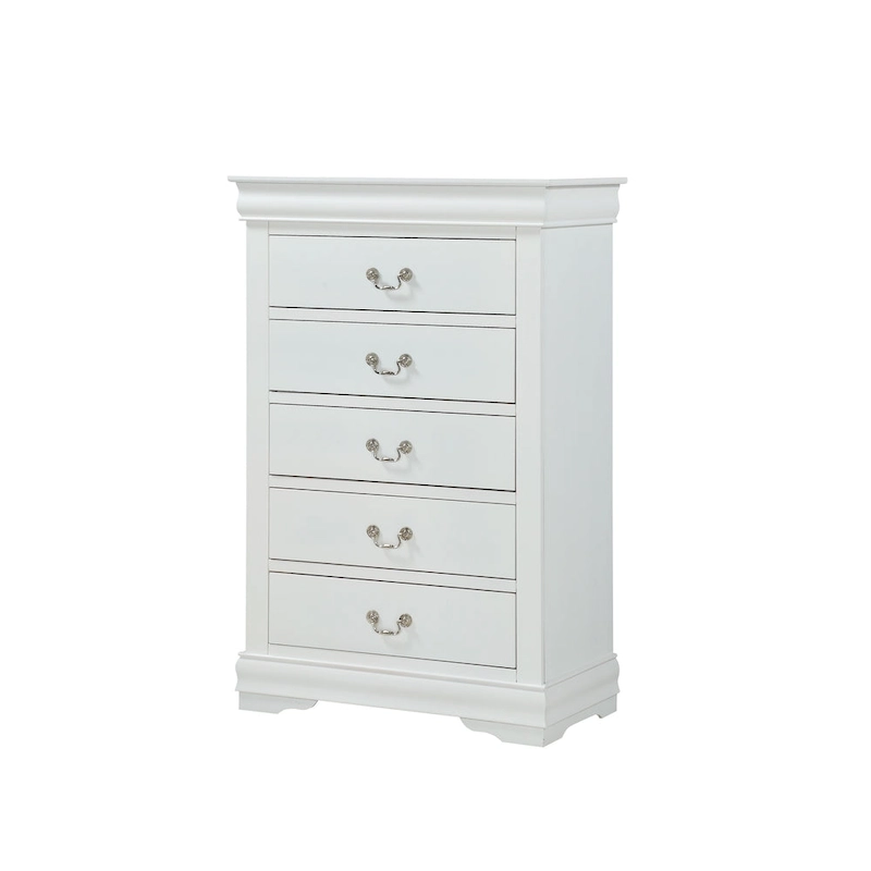 Lillie 4 Piece White Sleigh Bedroom Set