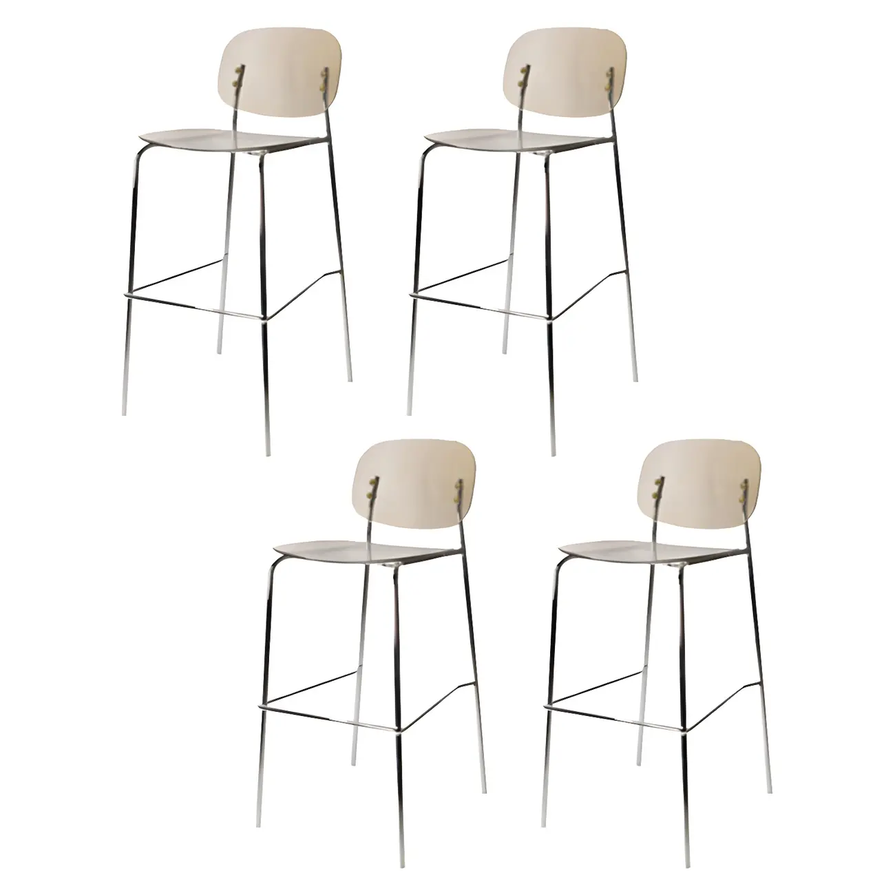 Scandinavian Square Seat Counter Height Acrylic Bar Stools