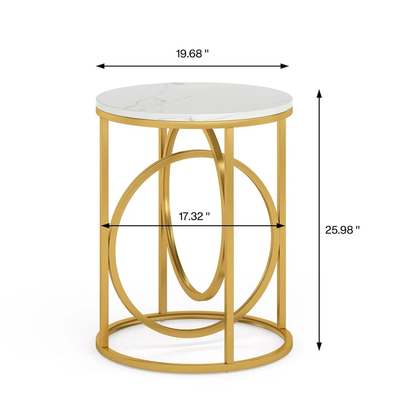 20-in Modern Round End Table