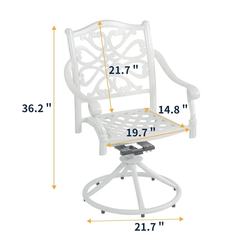 5-Piece Cast Aluminum Patio Dining Set
