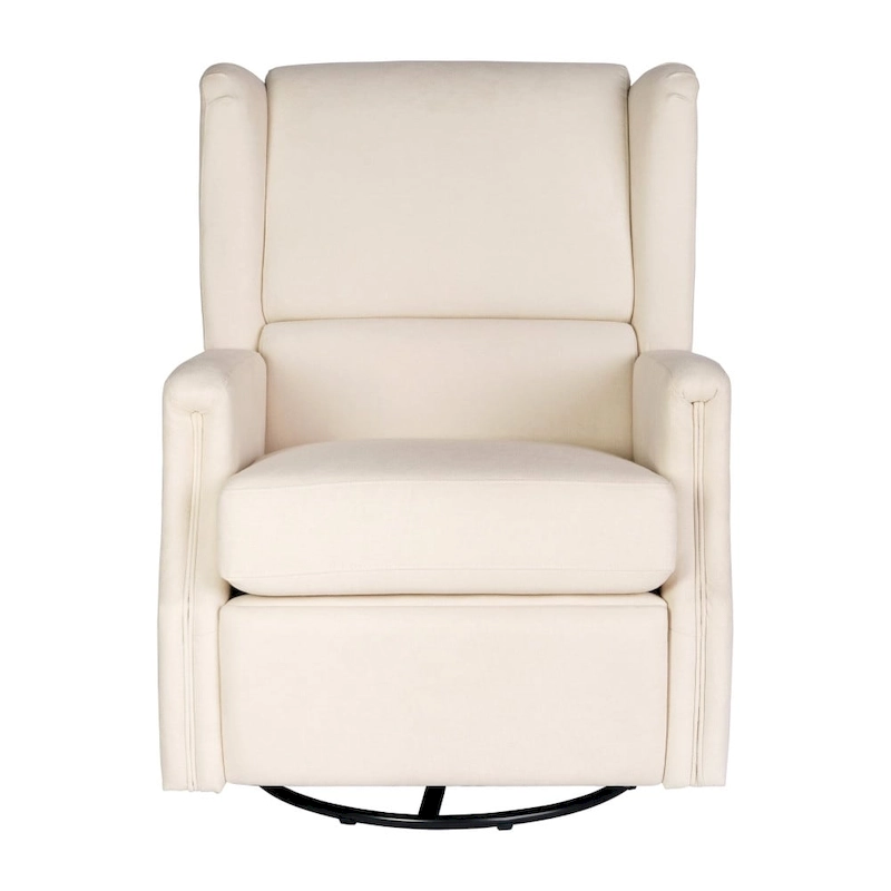 Wingback Manual Rocking Glider Recliner Chair with 360 Swivel