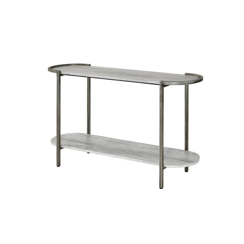 Rowland Urban Light Grey 49-inch Steel 1-Shelf Sofa Table by Furniture of America