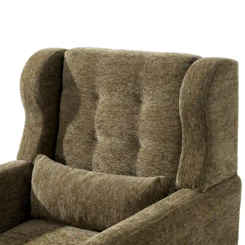 Chenille Fabric Accent Chair with Arm