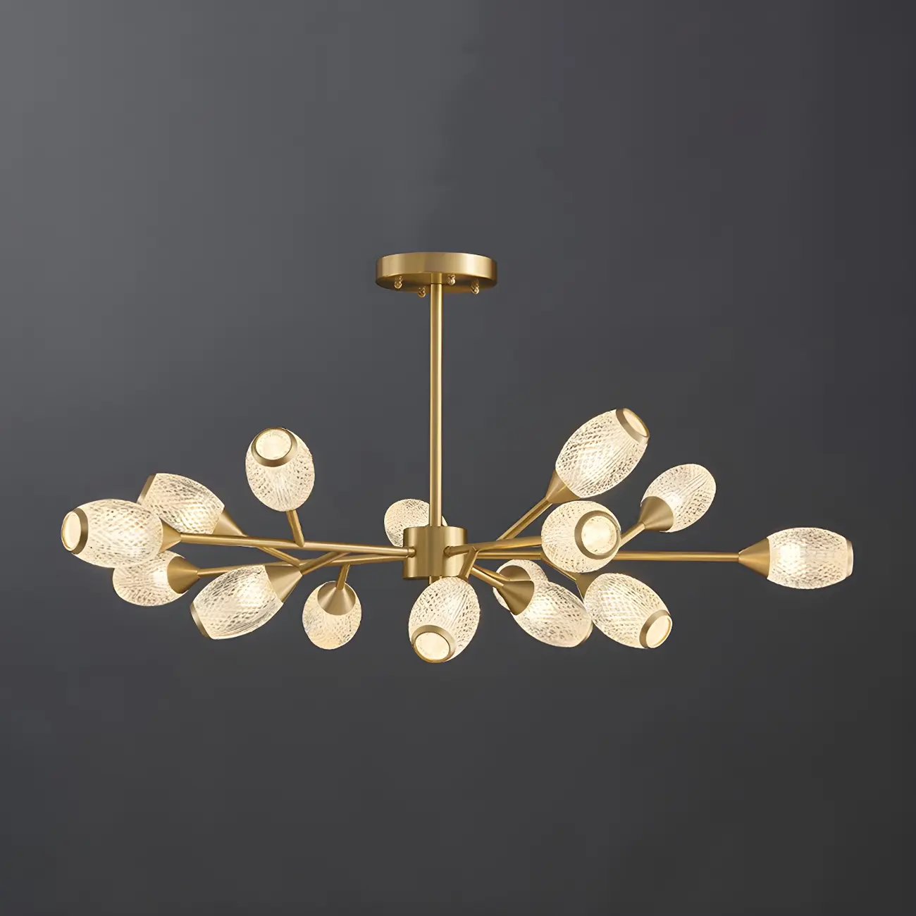 Mid-Century Modern Globe Brass Sputnik Chandelier