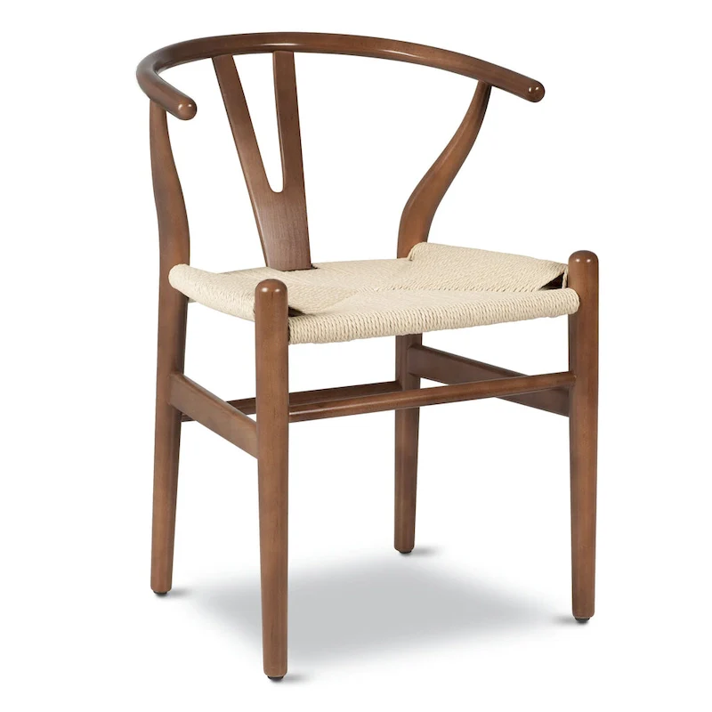 Poly & Bark Weave Chair - Solid Wood with Woven Seat
