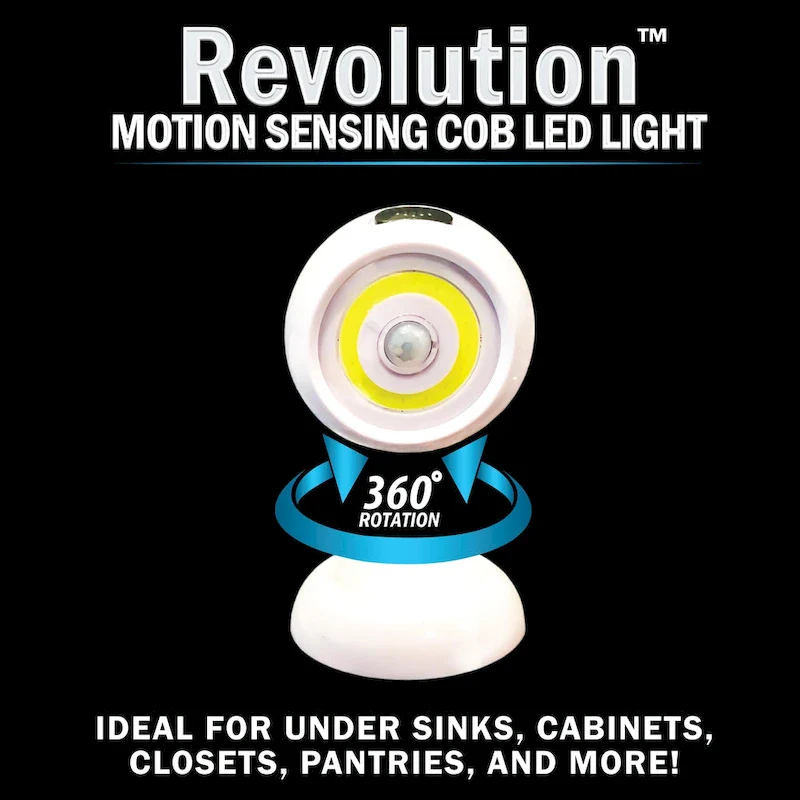 Revolution Motion Sensing COB LED Spotlight 3 Pack - White