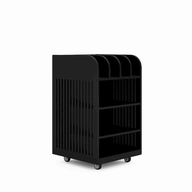 4-Tier Kitchen Island Cart with Spice Rack & Locking Casters