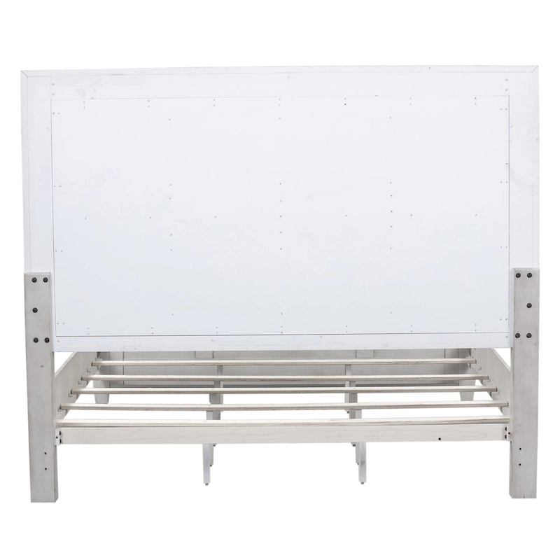 Heartland Antique White Tobacco King Opt Panel Bed