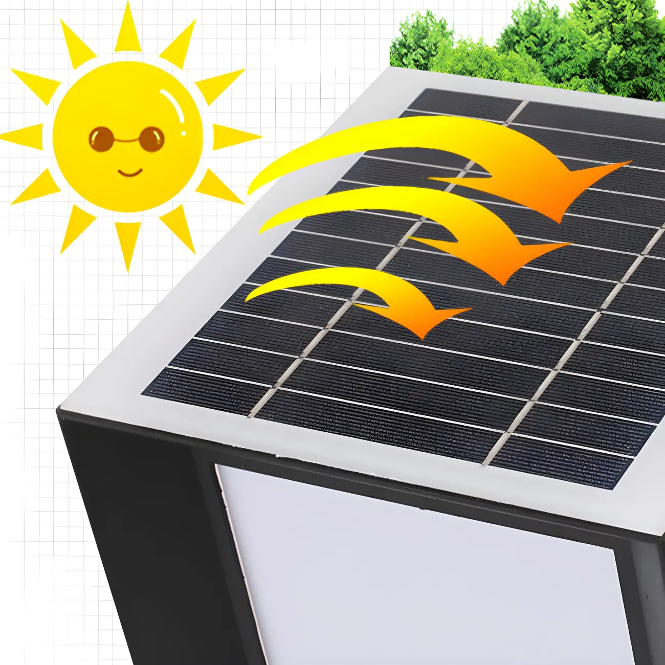 Simple Smooth Metal Cube Post Cap Light