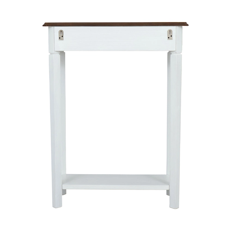Marnie Two-tone 1-drawer Solid Wood Console Accent Table with Shelf by East at Main