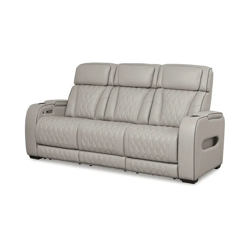 Signature Design by Ashley Boyington Gray Power Reclining Sofa - 86 W x 38.5 D x 44.5 H