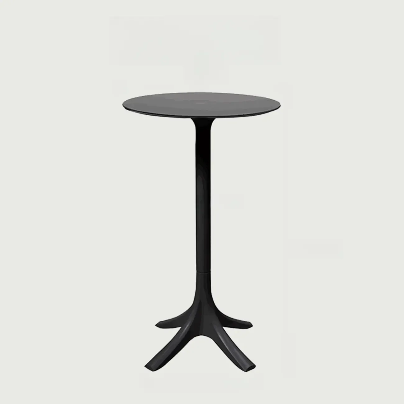 White Round Acrylic Tall Bistro Table Pedestal Base