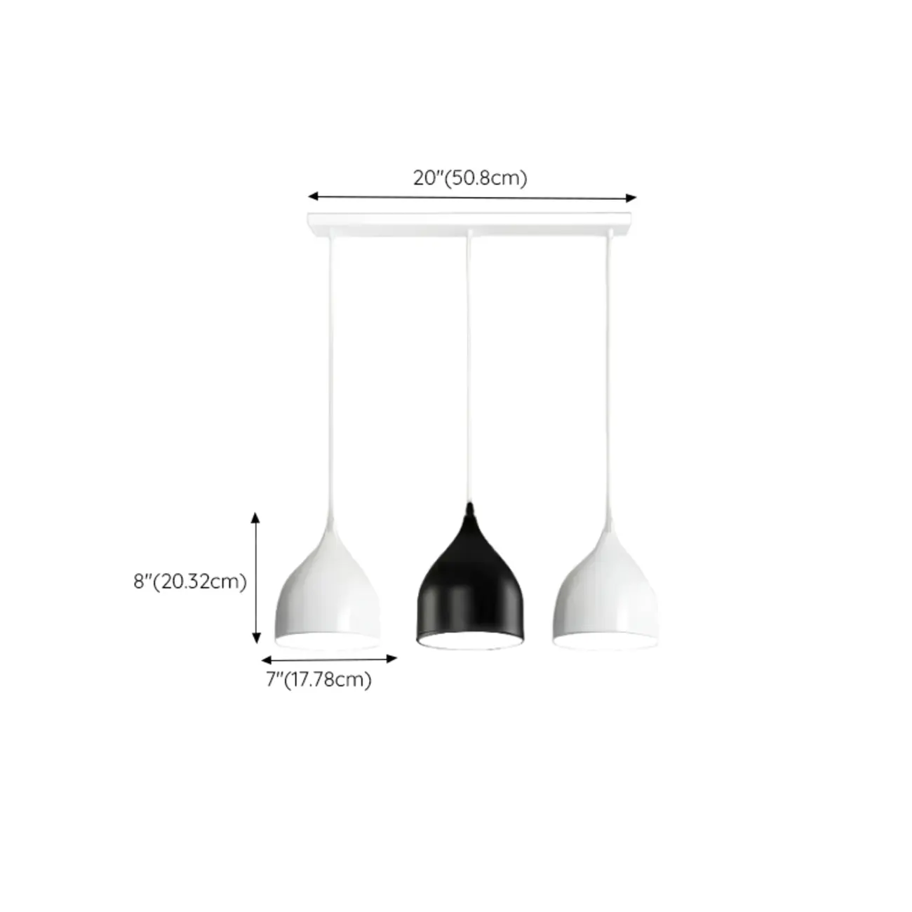 Modern Ferruginous 3-Light Metal Geometric Kitchen Pendant