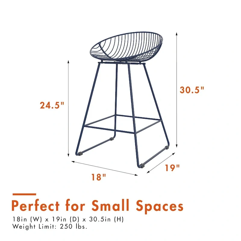 24 Metal Counter Height Bar Stool