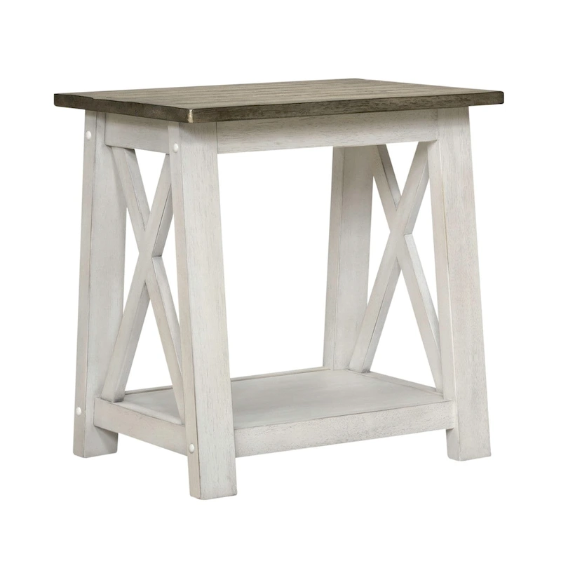 Laurel Bluff Antique White End Table