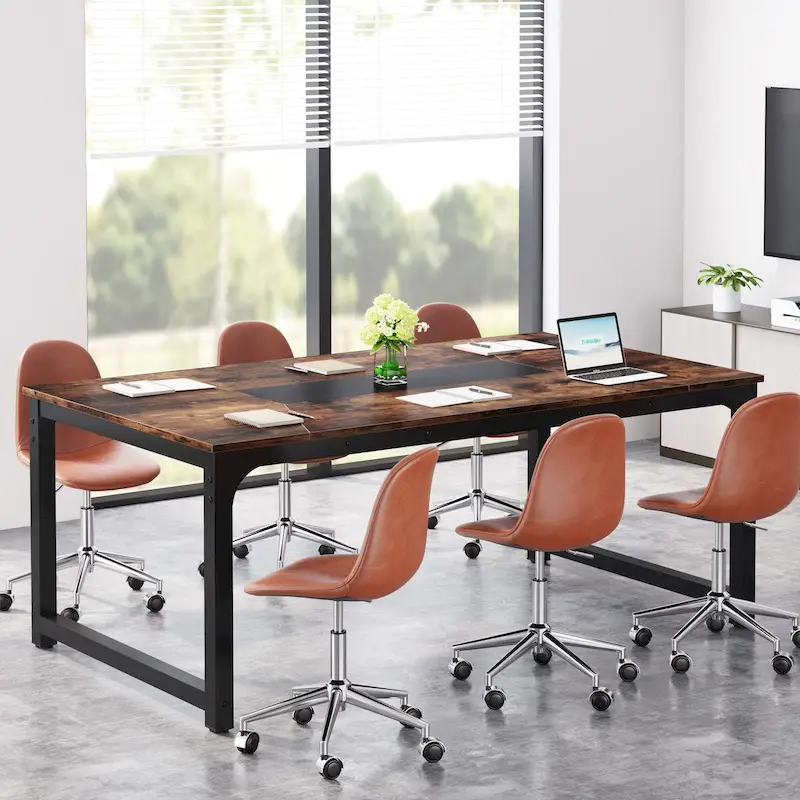 71 Wood Conference Table, Modern Seminar Table for Meeting Room - 70.9 L x 35.4 W x 30.3 H