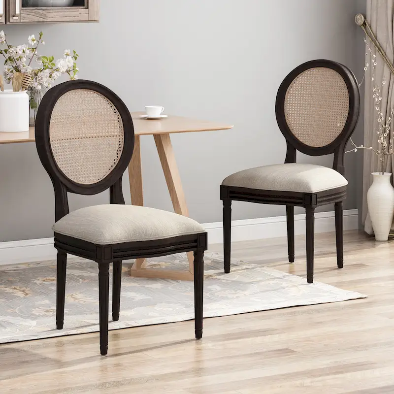 Govan Wooden Dining Chairs with Cushions (Set of 2) by Christopher Knight Home