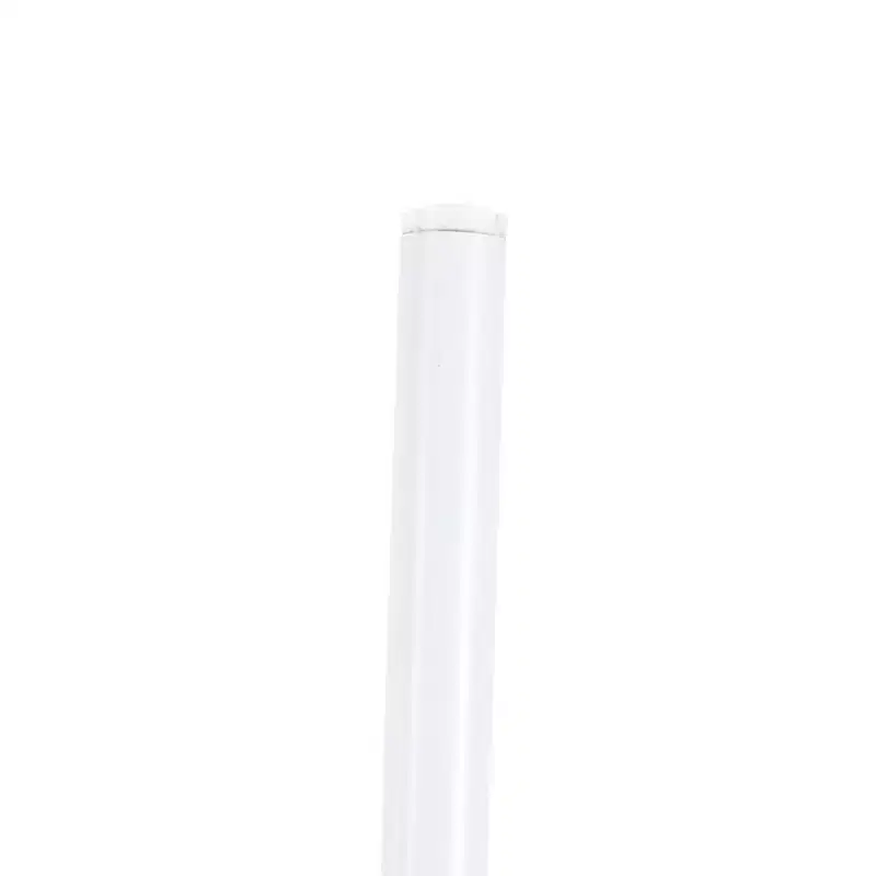 LeisureMod Bristol 5-Piece Dining Set Round Dining Table, 4 Plastic Dining Chairs White Legs