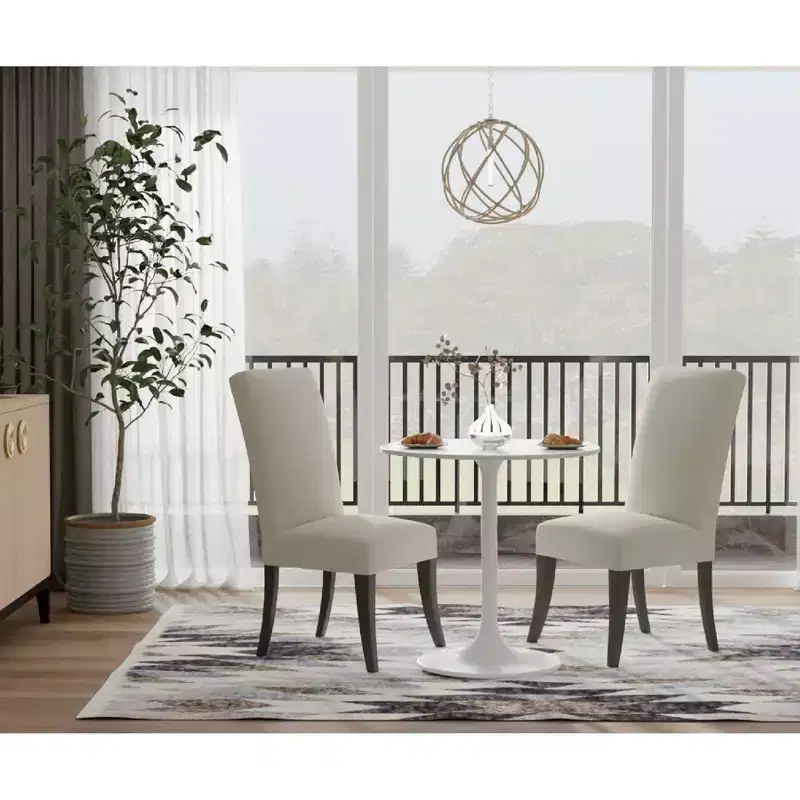 Carolina Living 30 Zaha Round Marble Top Dining Table