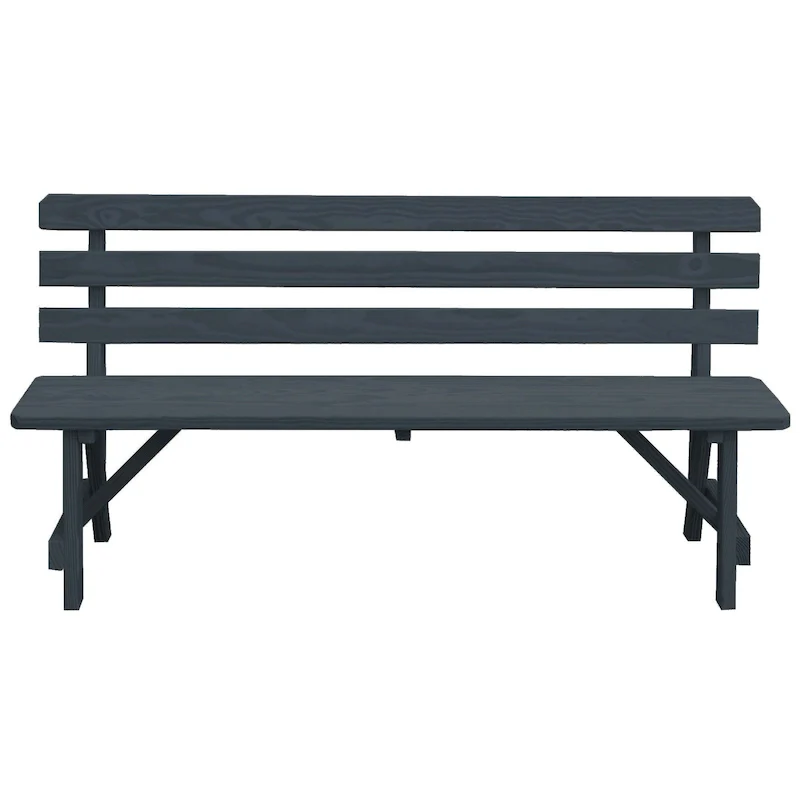 Pine 5' Traditional Backed Bench