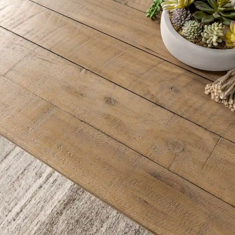 Classic Home Crest 78 Reclaimed Pine Wood Dining Table in Natural
