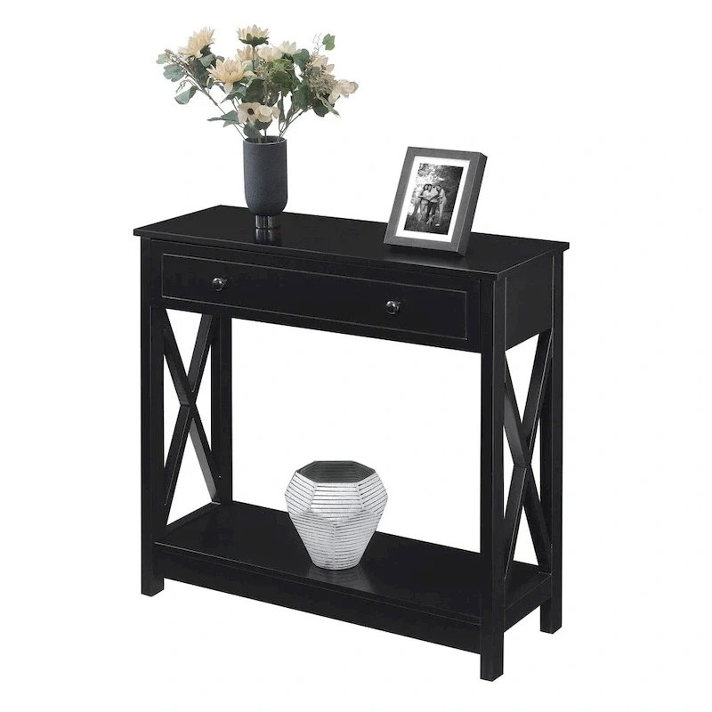 Convenience Concepts 1 Drawer Entryway Hall Table with Shelf