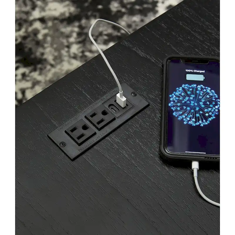 Signature Design by Ashley Winbardi Black End Table - 22W x 24D x 24H