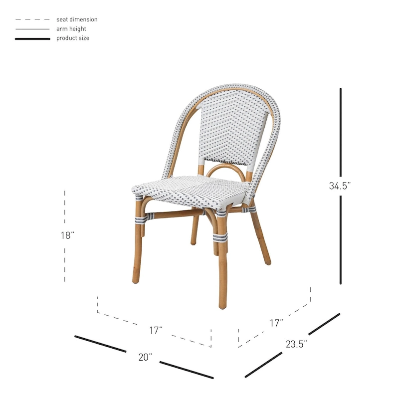 Avignon Paris Rattan Bistro Chair