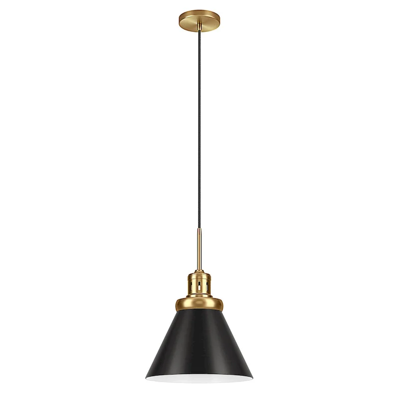 Zeno 12  Wide Pendant with Metal Shade