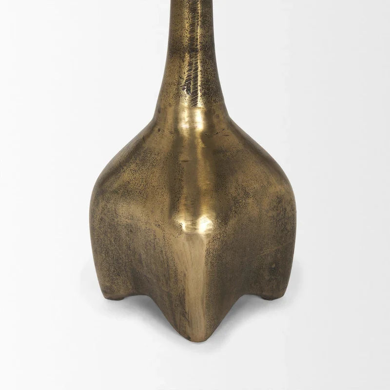 Risha Large Gold Metal Accent Table