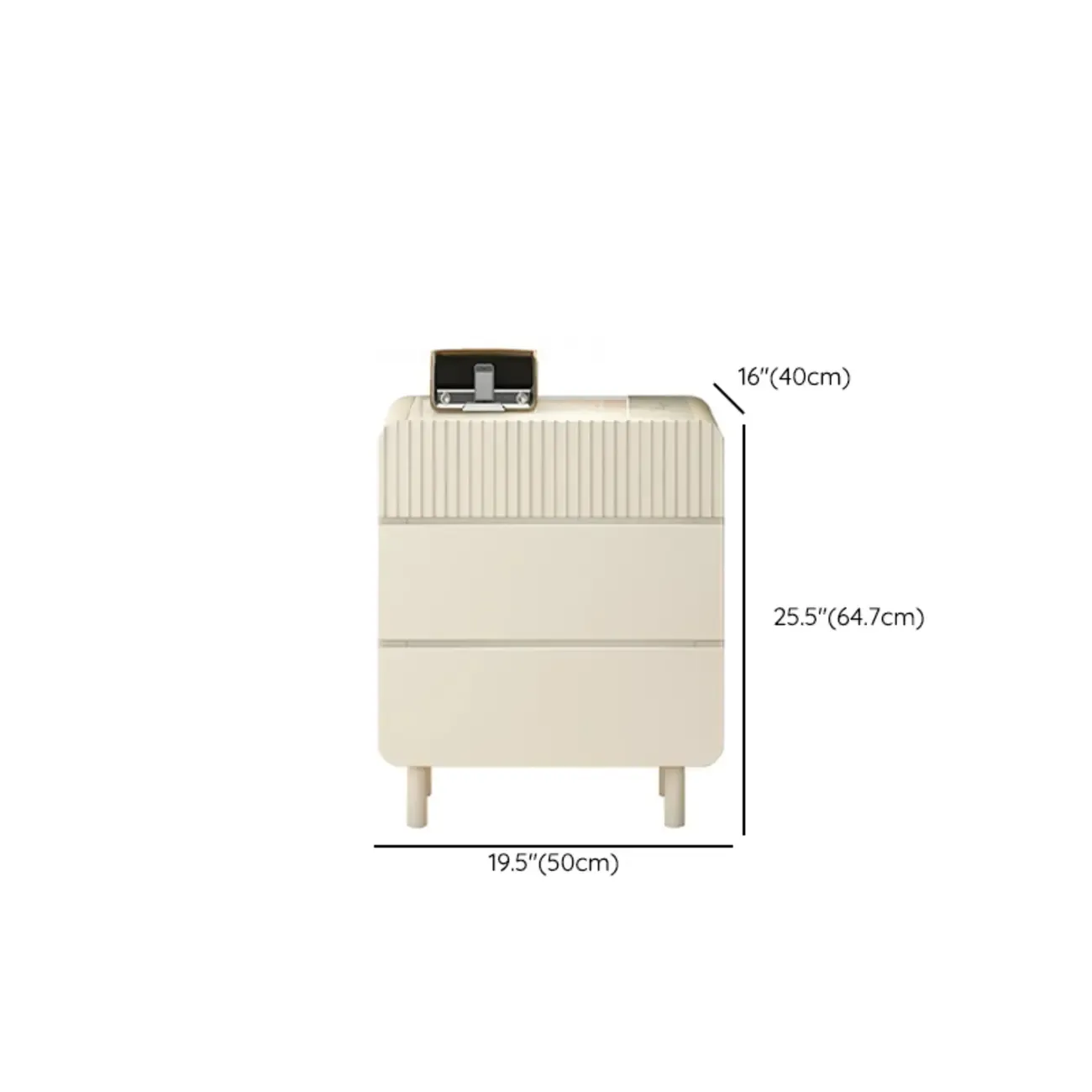 Versatile Modern White Accent Chest with Waterproof Design