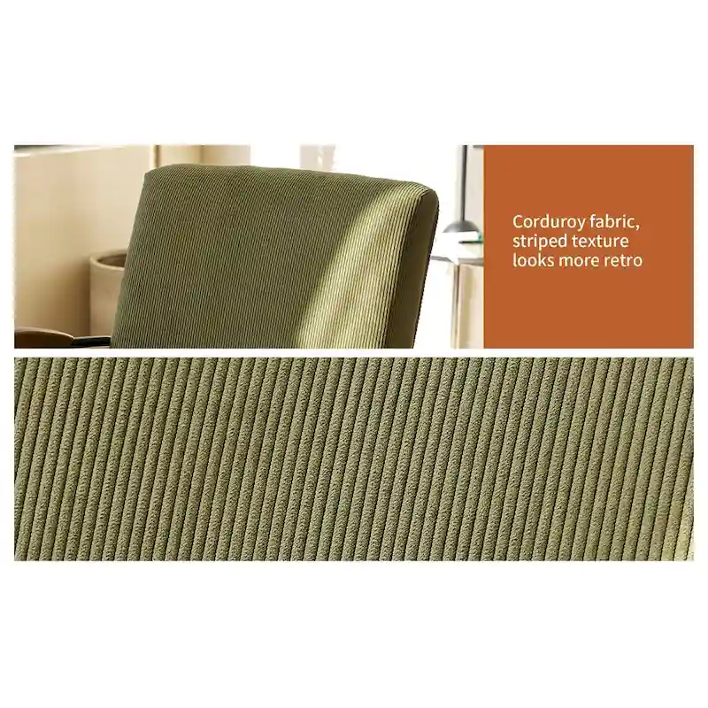 Green Modern 20 High Back Upholstered Accent Chair with Metal Legs