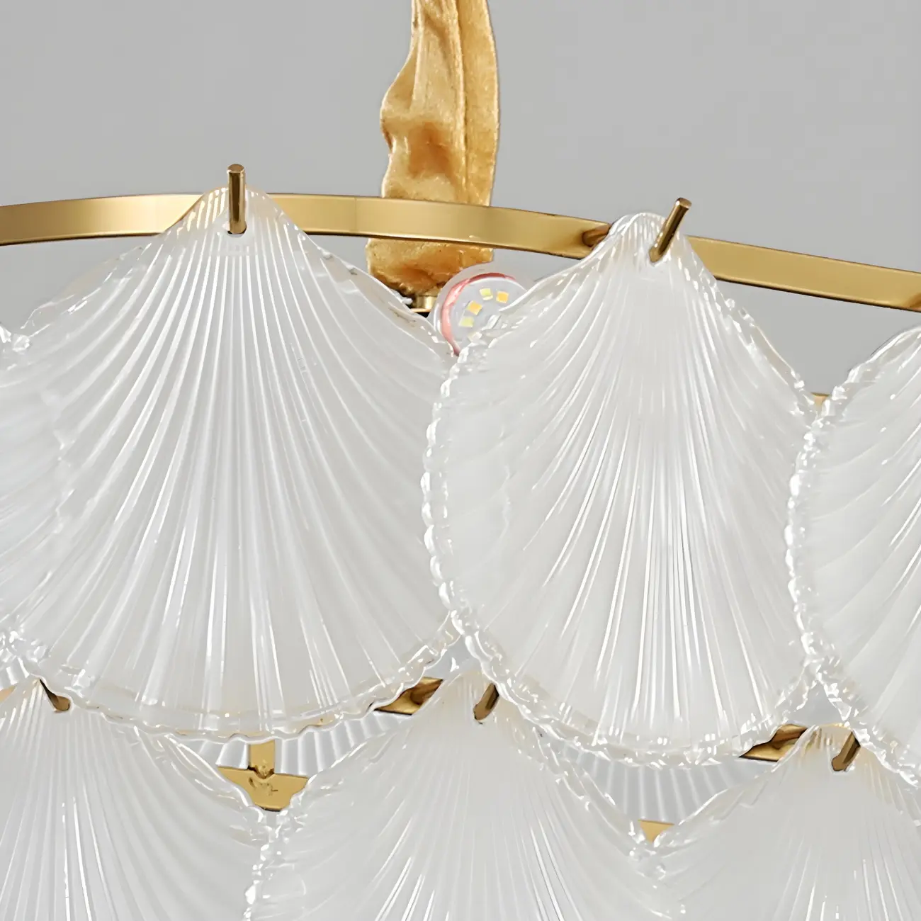 Modern Gold Glass Island Chandelier with 8 Lights