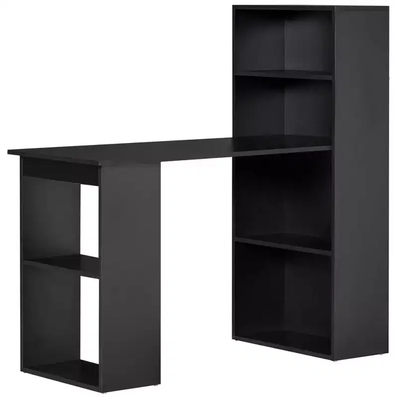 GDFStudio Paskal 47 Home Office Desk with 6-Tier Storage Shelves