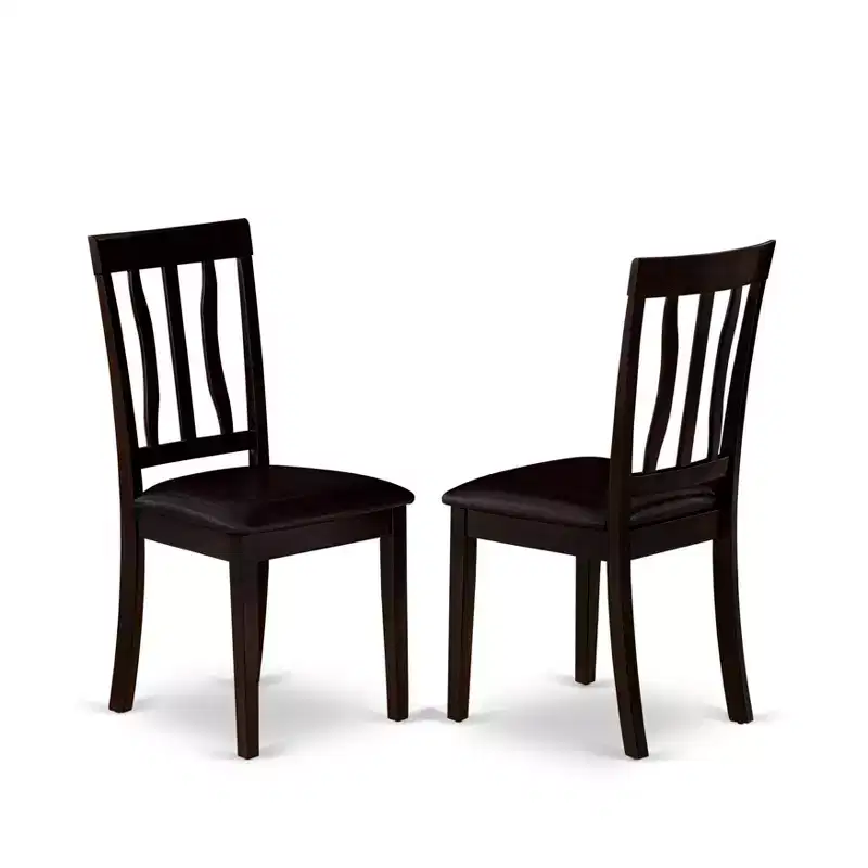 HomeStock Kitchen Dining Chair Cappuccino Solid Wood Seat Modern Style