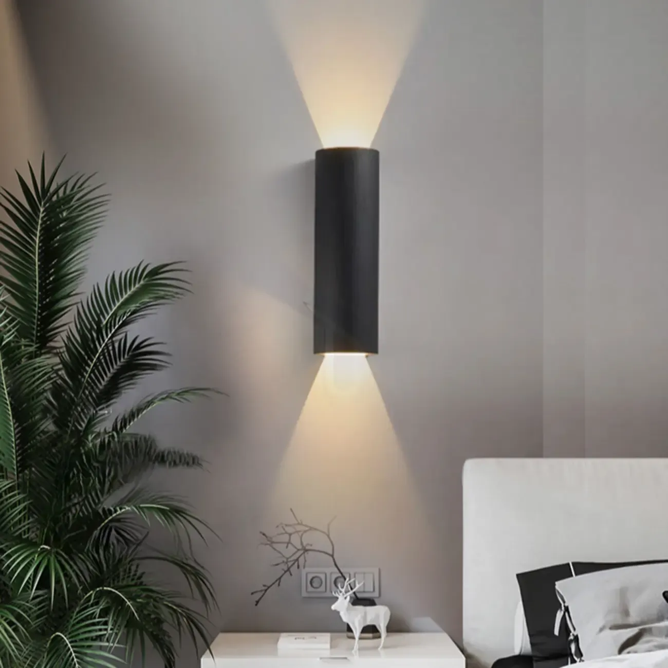 Mini Metal Cylinder Up Down Wall Sconce Warm Light LED