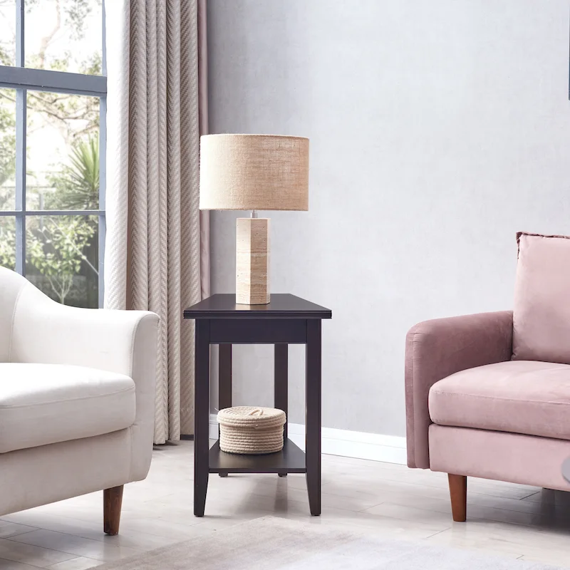 Leick Home Laurent Narrow End Table with Shelf