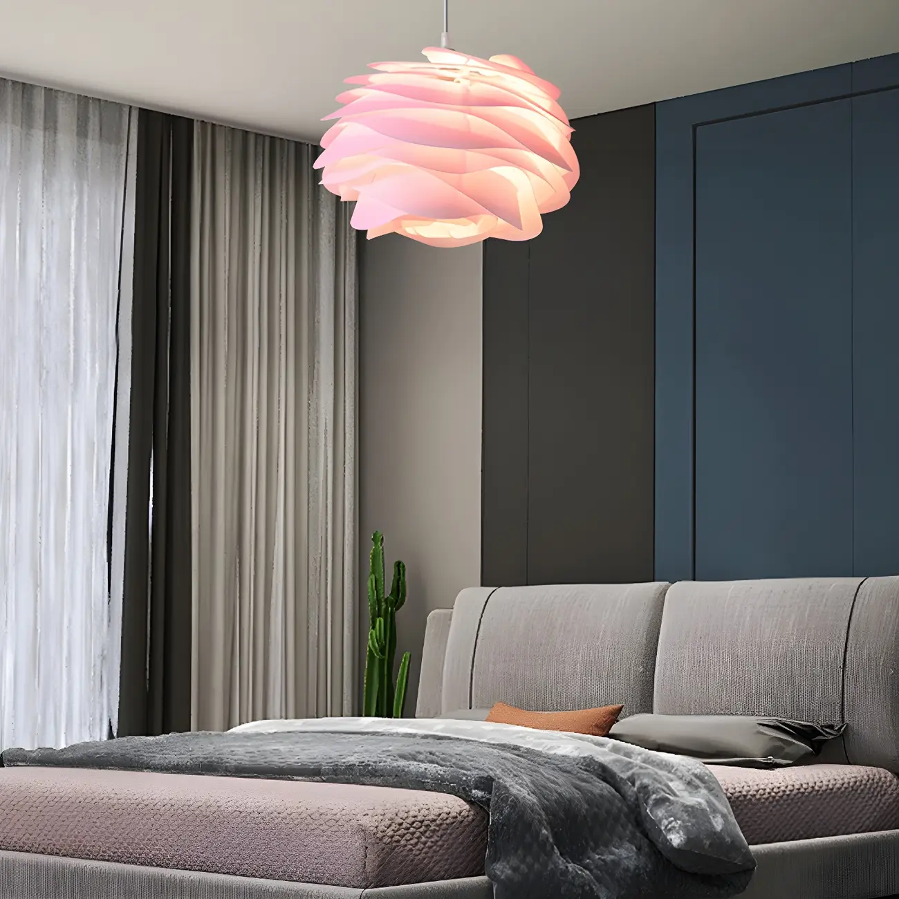 Modern Bedroom LED Pendant light with Adjustable Length