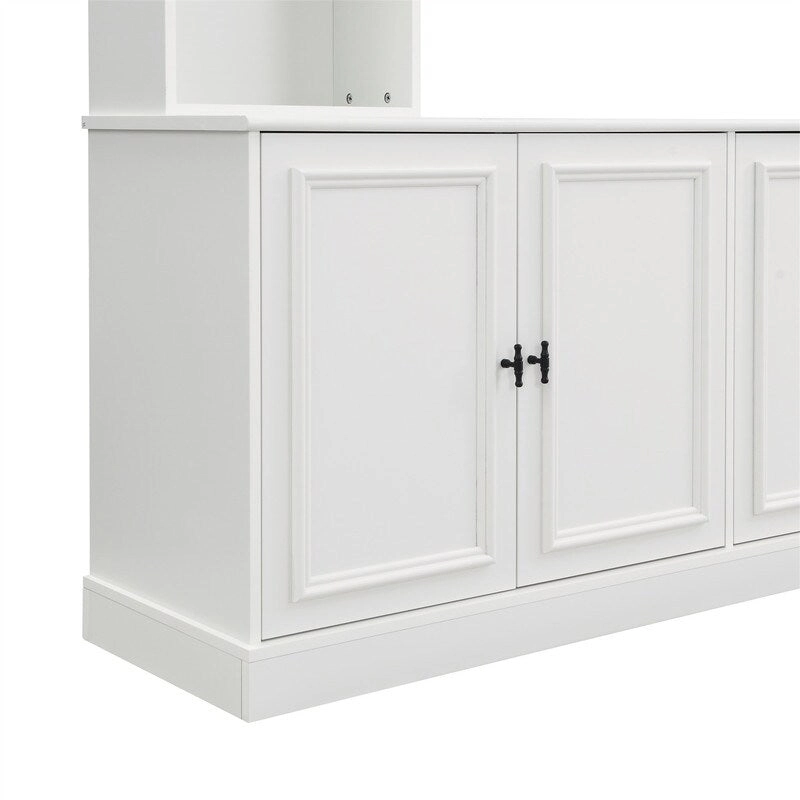 4-Piece Wall Unit Entertainment Center Set with Bookshelf , Versatile TV Stand with Adjustable Shelf, Media Console with Bridge