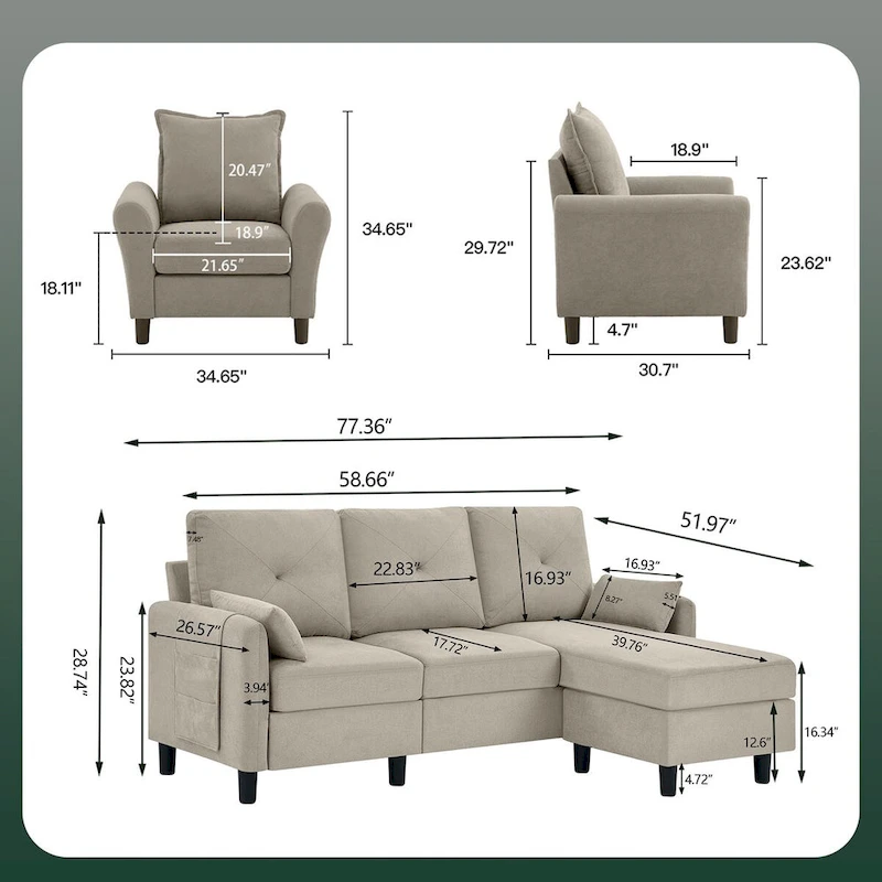 3 - Piece Living Room Set