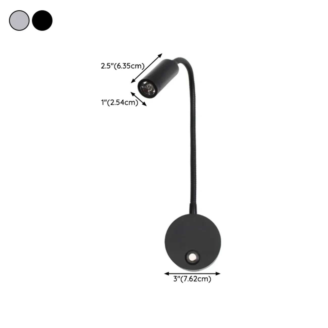 Third Gear Dimming Metal Hose Swing Arm Wall Light