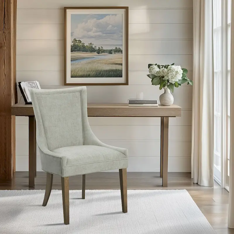 Madison Park Signature Ultra Upholstered Dining Side Chairs With Wood Legs (Set of 2)