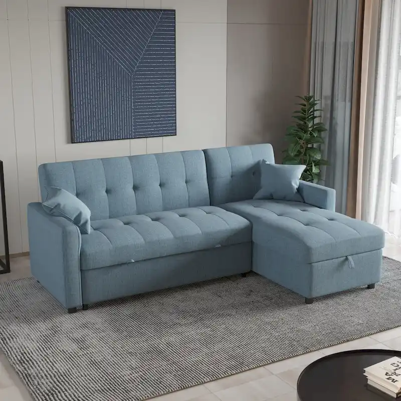 82 Wide Reversible Sleeper Sofa & Chaise