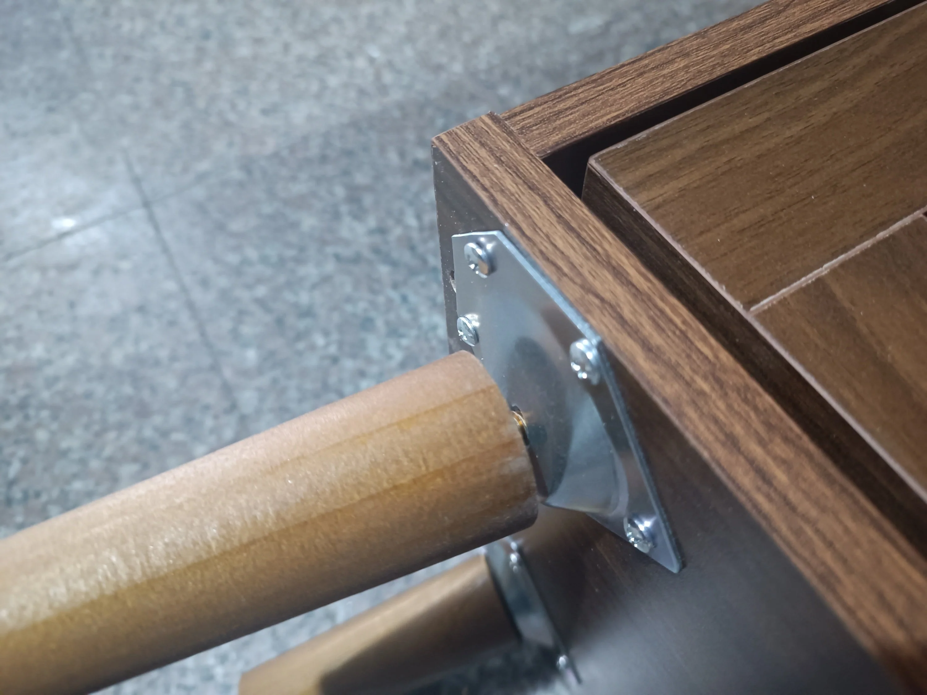 Medieval Modern Walnut Shoe Rack Entryway Cabinet